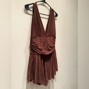 SHEIN Chocolate Backless Dress